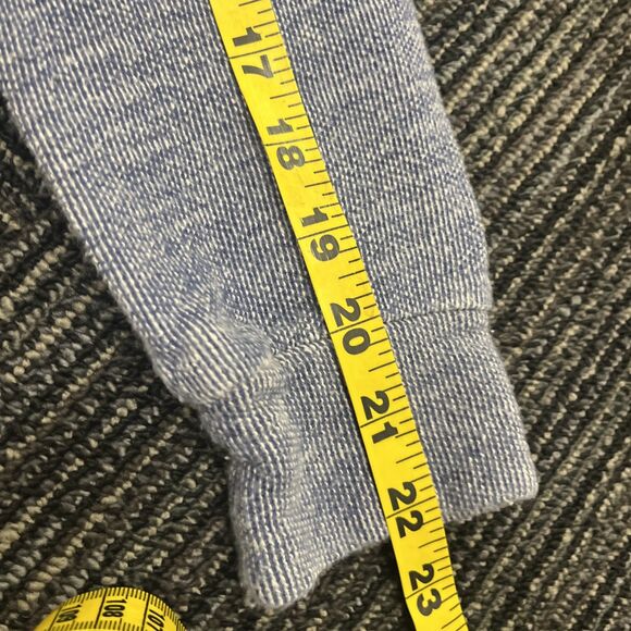 ZARA Man Men’s Light Blue Hoodie Double Knit Fill Zipper Distressed Size Small - Picture 8 of 9